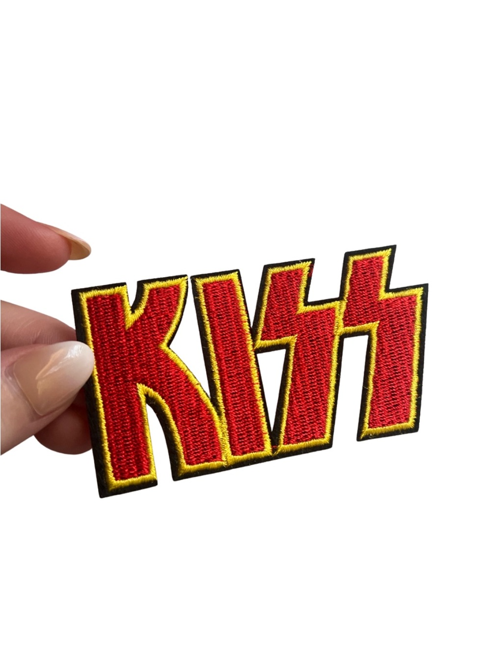 KISS Band Logo Embroidered Iron-On Patch | Classic Rock Music Applique